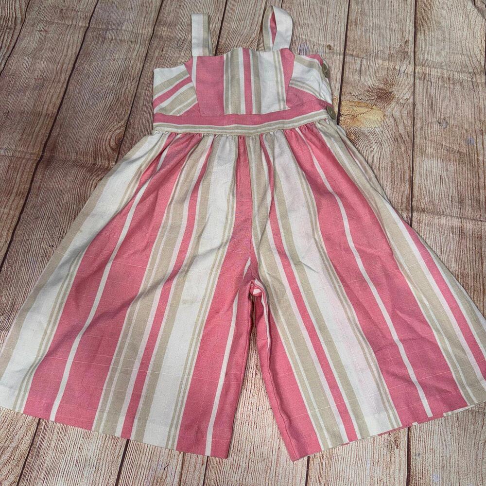 Bonnie Jean Girls' Size 5 Striped Jumpsuit